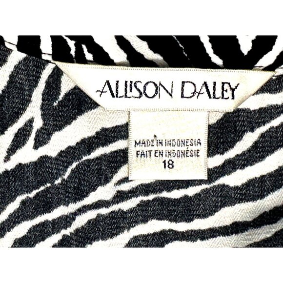 Allison Daley 18 Zebra Statement Blouse Artwear Oversized Bold Graphic Retro - Picture 7 of 12
